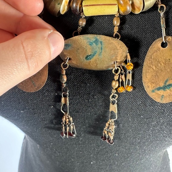 Artisan Crafted Statement Necklace Boho Ethnic Tribal Pendant‎ Jewelry Penny - Picture 4 of 8